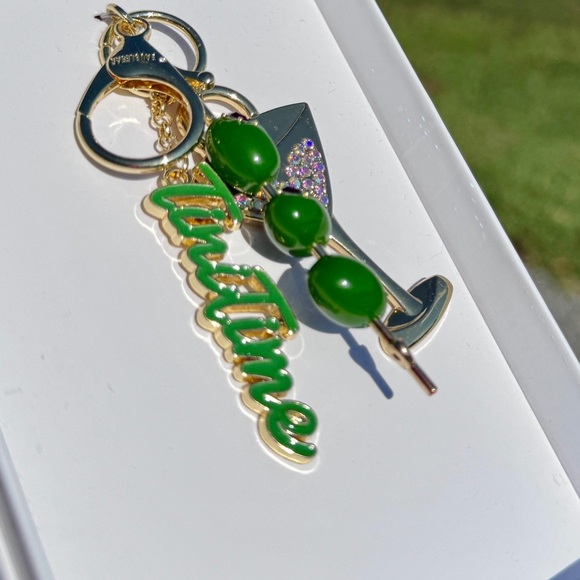 BaubleBar Teeny Tiny ’Tini Martini Bag Charm & Keychain - Picture 4 of 9